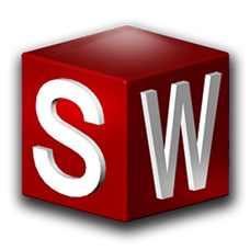 Logo for solid works program which is used by Wilson Design Technology